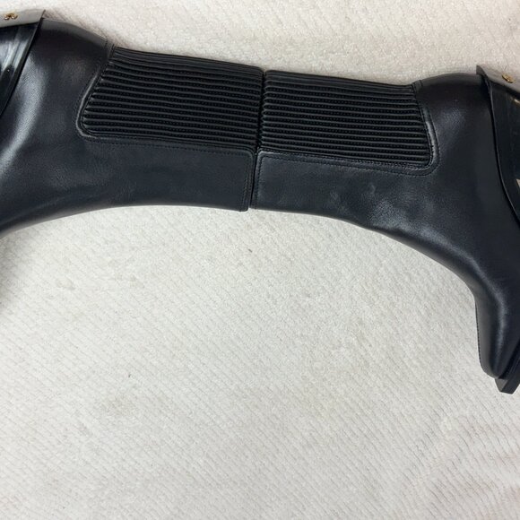 $250-NEW-Coach-Women-CN136-Black leather heel Boots.Sz-6B/8B.Vietnam. - Picture 10 of 15
